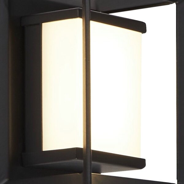 Applique LED salle de bain IP44 noir blanc 3000 K H : 10 cm