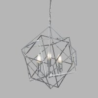 Suspension chrome 3x E14 L : 48 cm Métal Moderne...