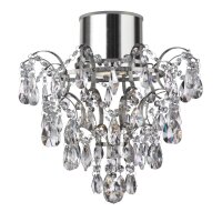 Lampe de plafond IP44 cristal Ø 36 cm GU10 chrome...
