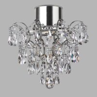 Lampe de plafond IP44 cristal Ø 36 cm GU10 chrome...