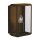 Applique murale ext&eacute;rieure E27 IP44 brun rouille verre inox BOX