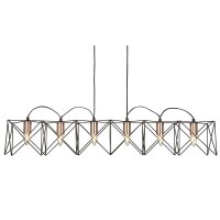 Lampe &agrave; suspendre m&eacute;tal 110 cm de long H :...