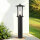 Lampadaire extérieur IP44 73 cm E27 Noir Alu Verre Jardin