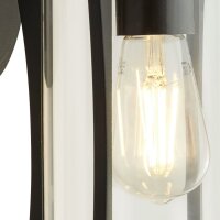 Applique extérieure IP44 E27 noir verre aluminium...
