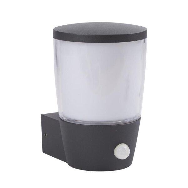 Lampe dextérieur murale détecteur de mouvement IP44 E27 anthracite blanc
