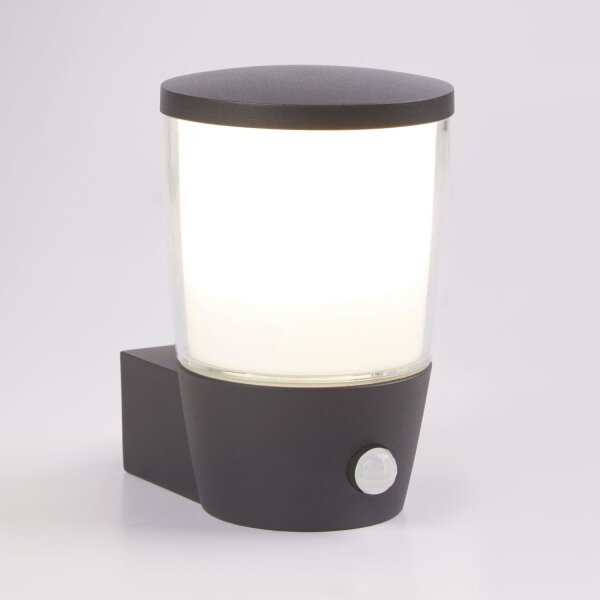 Lampe dextérieur murale détecteur de mouvement IP44 E27 anthracite blanc