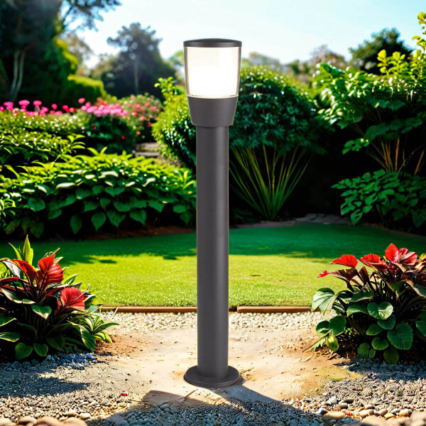 Lampe dextérieur Anthracite Blanc IP44 E27 90 cm Aluminium