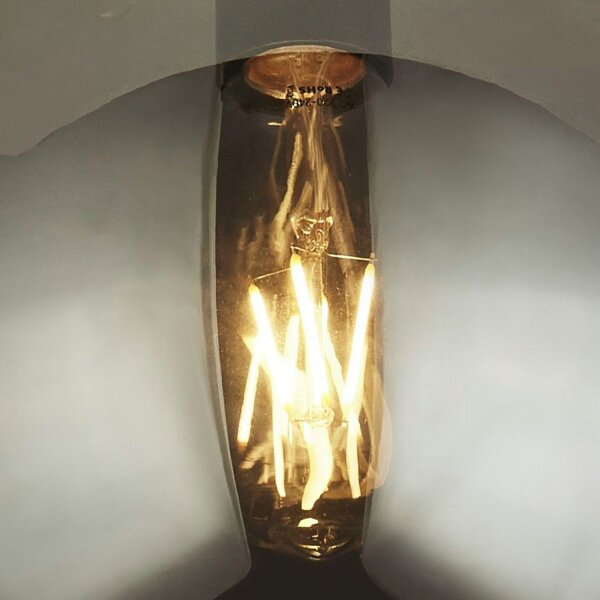 Plafonnier Abat-jour sphérique Ø 25 cm Verre fumé Métal