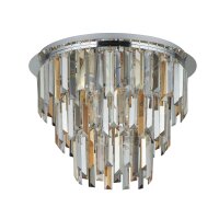 Plafonnier cristal Ø 45 cm verre fumé Art...