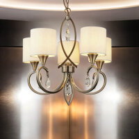 Lustre en laiton antique naturel 5 flammes E14 Ø...