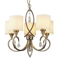 Lustre en laiton antique naturel 5 flammes E14 Ø...