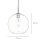 Suspension Verre Boule Ø 25 cm Clair Chrome pour E27