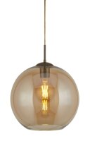 Suspension boule verre &Oslash; 30 cm E27 en laiton...