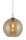 Suspension boule verre Ø 30 cm E27 en laiton antique ambre
