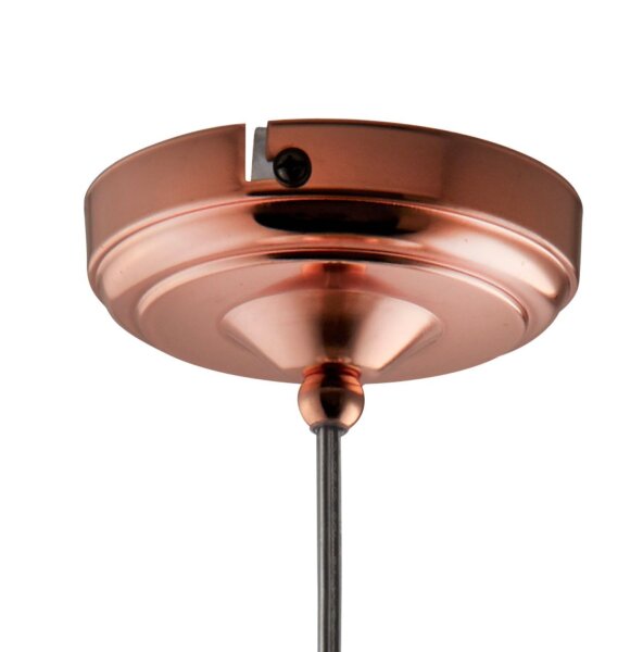 Lampe à suspendre verre rond Ø 35 cm E27 en laiton antique ambre
