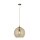 Lampe à suspendre verre rond Ø 35 cm E27 en laiton antique ambre