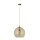 Lampe à suspendre verre rond Ø 35 cm E27 en laiton antique ambre