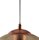Lampe à suspendre verre rond Ø 35 cm E27 en laiton antique ambre