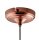 Lampe à suspendre verre rond Ø 35 cm E27 en laiton antique ambre
