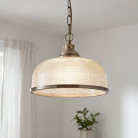 Suspension verre métal Ø 27 cm rond H :...