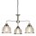 Lampe à suspendre 3-flamme E27 verre métal art nouveau en argent