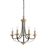 Lustre en bronze Ø 58 cm 5-flamme E14 métal
