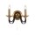 Applique avec interrupteur 2 flammes E14 en bronze L : 33 cm