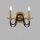 Applique avec interrupteur 2 flammes E14 en bronze L : 33 cm