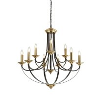 Lustre métal Ø 78 cm 9 flammes E14 en...
