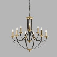 Lustre métal Ø 78 cm 9 flammes E14 en...