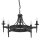 Lustre rond Ø 67 cm fer forgé massif 5x E14