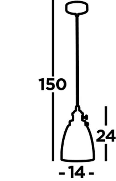 Lampe à suspendre E27 Ø 14 cm Noir Gris Verre fumé étroit