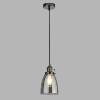 Lampe à suspendre E27 Ø 14 cm Noir Gris...