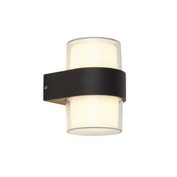 Applique murale extérieure LED IP44 noire blanche 3000 K Up Down