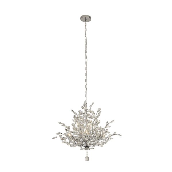 Lustre cristal Ø 68cm H : max. 1,5m réglable 7x E14