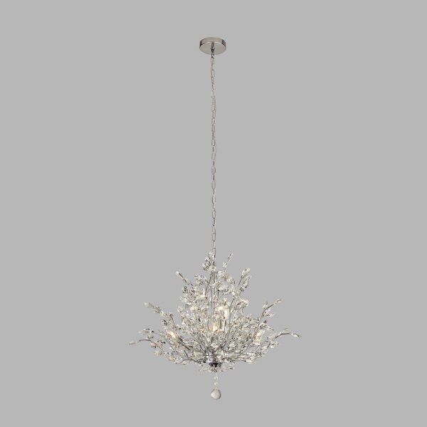 Lustre cristal Ø 68cm H : max. 1,5m réglable 7x E14