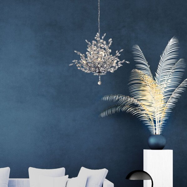 Lustre cristal Ø 68cm H : max. 1,5m réglable 7x E14