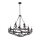 Lustre fer forgé Ø 89 cm Noir Rustique 12x E14