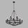 Lustre fer forgé Ø 89 cm Noir Rustique 12x E14