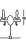 Applique fer avec interrupteur 2 flammes noir E14 L : 32 cm