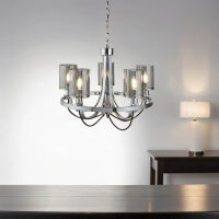 Lustre avec abat-jour Chrome Gris Ø 51 cm E14...
