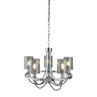 Lustre avec abat-jour Chrome Gris Ø 51 cm E14...
