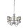 Lustre avec abat-jour Chrome Gris Ø 51 cm E14 Verre Métal