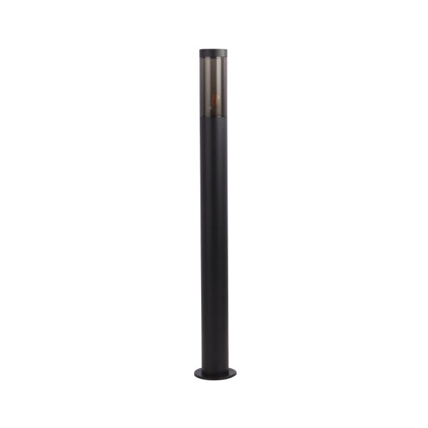 Borne déclairage Noir Gris Fumé IP44 E27 90 cm Acier inoxydable