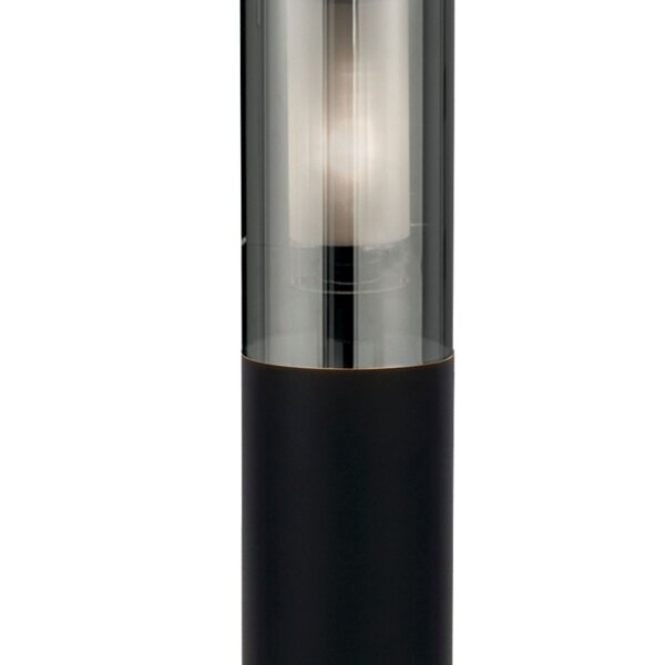 Borne déclairage en acier inoxydable IP44 E27 45 cm noir gris fumé