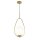 Suspension E27 en or blanc verre métal Art Nouveau