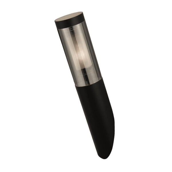 Applique dextérieur IP44 noir mat gris fumé E27 Moderne