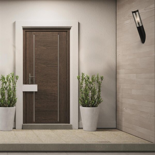 Applique dextérieur IP44 noir mat gris fumé E27 Moderne