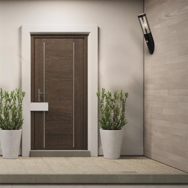 Applique murale dextérieur avec détecteur de mouvement IP44 E27 Acier inoxydable