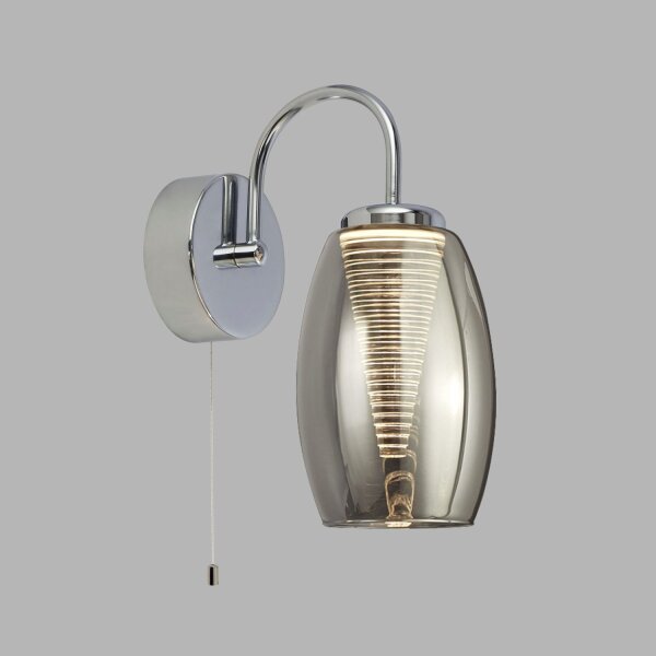 Applique LED avec interrupteur verre fumé 3000 K 202 lm